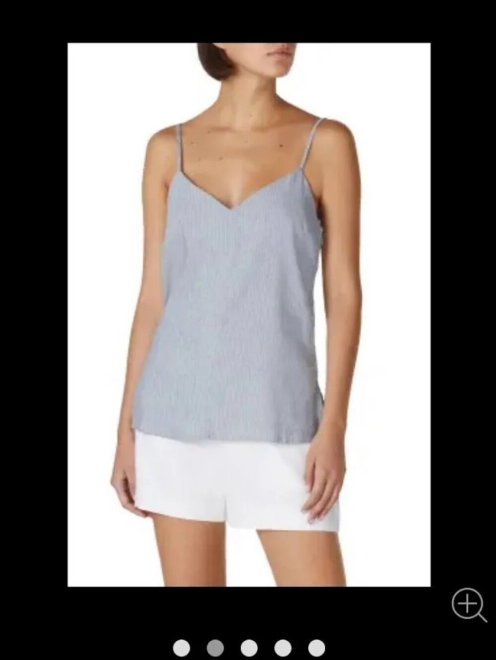 Club Monaco Blue Pinstripe Chambray Cami
